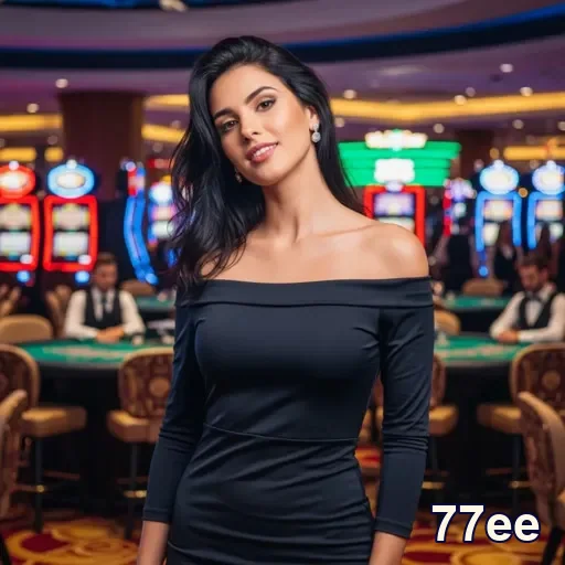 Ilustração de Acesse o cassino online 77ee com facilidade e segurança